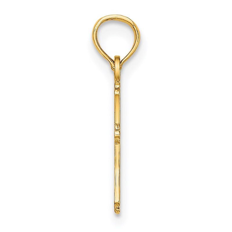 14K Yellow Gold Textured Mini Cross Charm