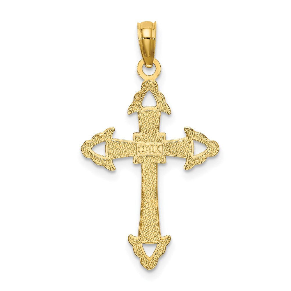 14K Yellow Gold D/C With Arrow Cross Charm