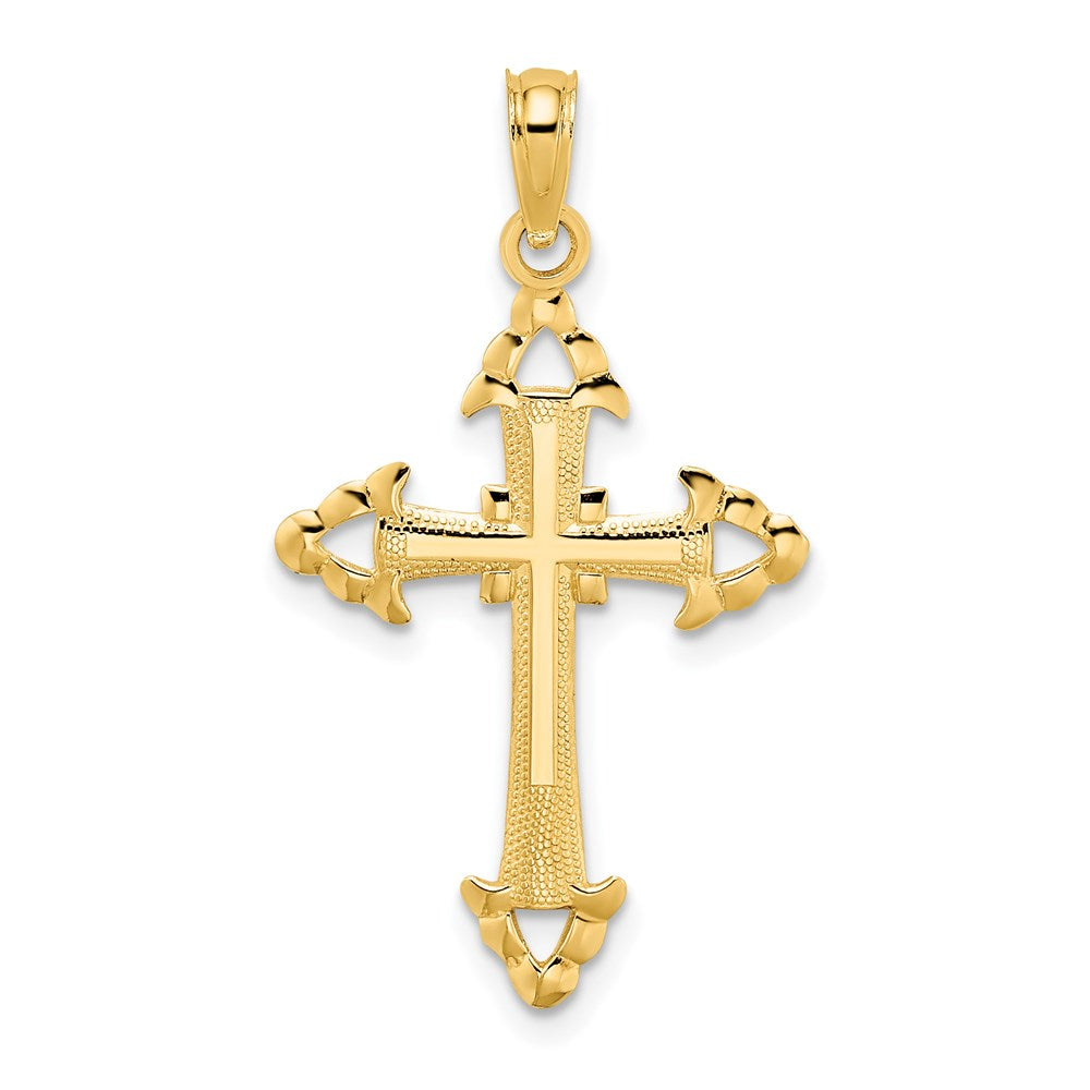 14K Yellow Gold D/C With Arrow Cross Charm