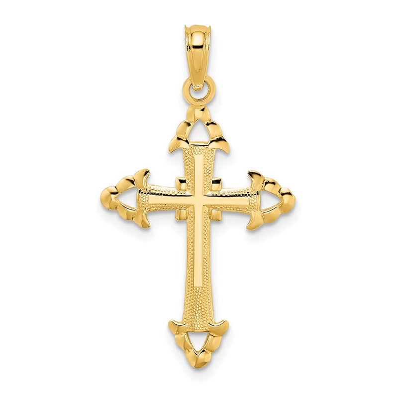 14K Yellow Gold D/C With Arrow Cross Charm