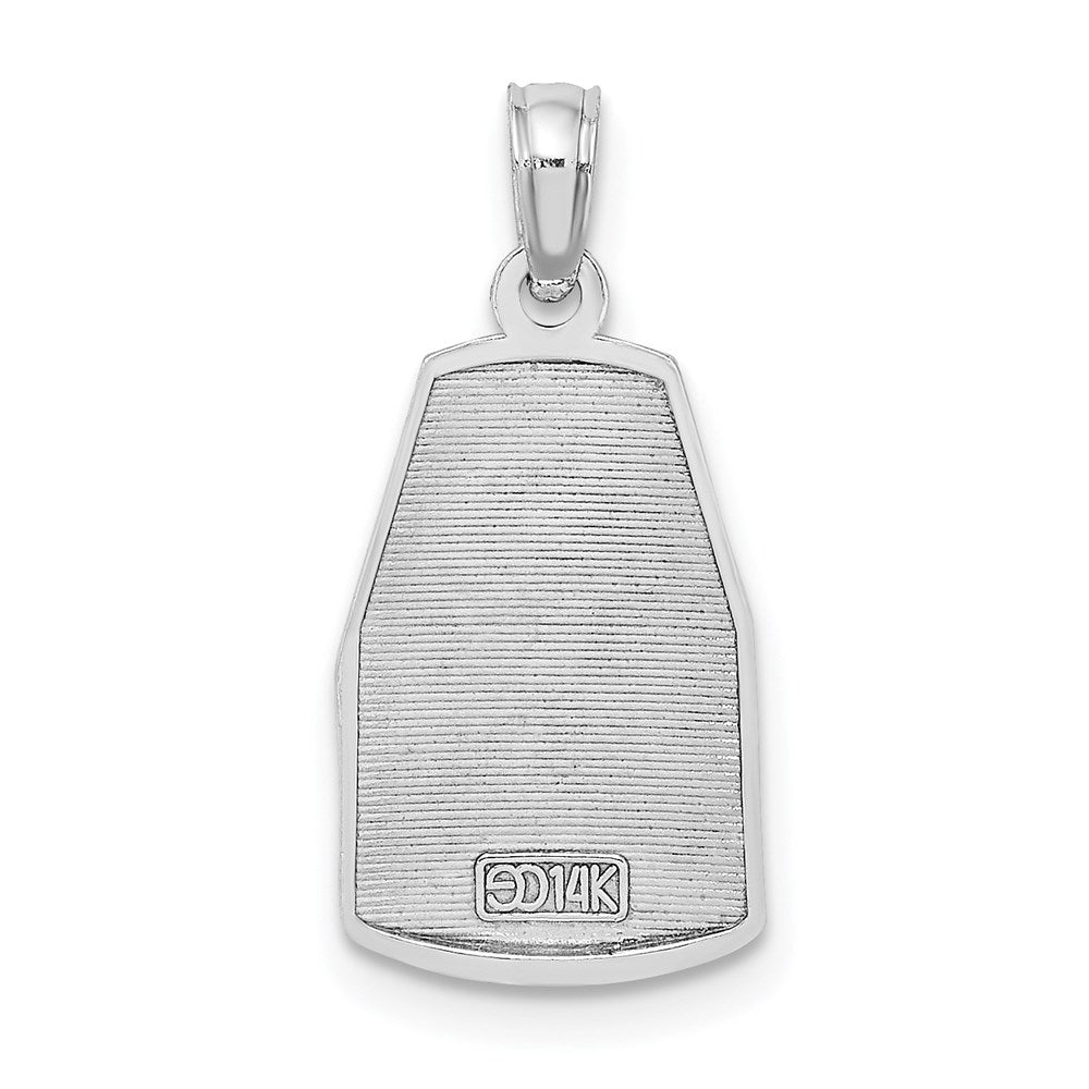 14K White Gold Southern Most Point Usa / Key West Fl Charm