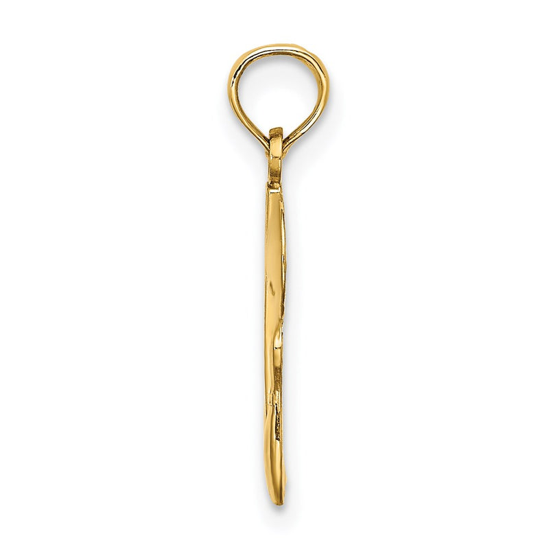 14K Yellow Gold #1 Bowling Ball And Two Pins Charm