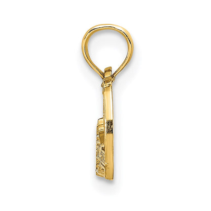 14K Yellow Gold Cape Cod Map Charm