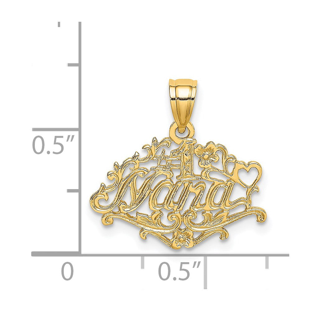 14K Yellow Gold #1 Nana Charm
