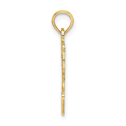 14K Yellow Gold #1 Nana In Heart Charm