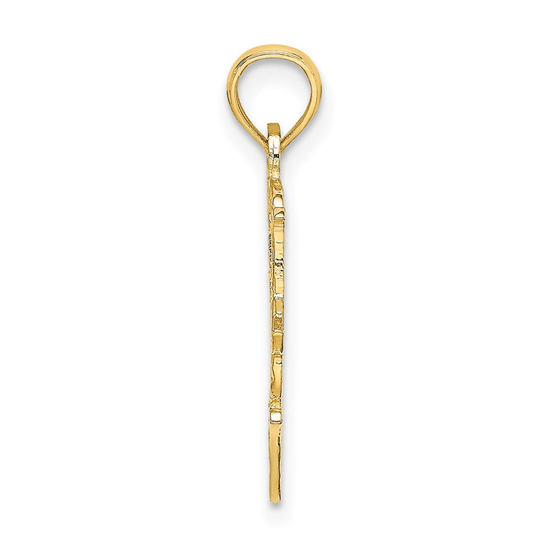 14K Yellow Gold #1 Nana In Heart Charm