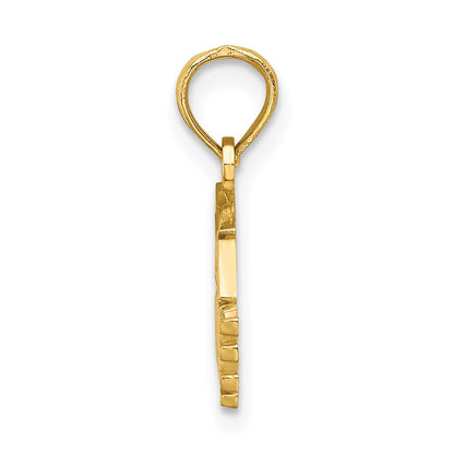 14K Yellow Gold Polished Graduate Under Cap Charm