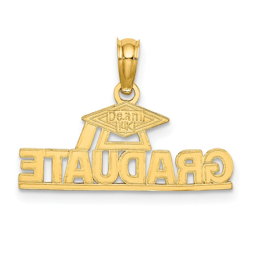 14K Yellow Gold Polished Graduate Under Cap Charm