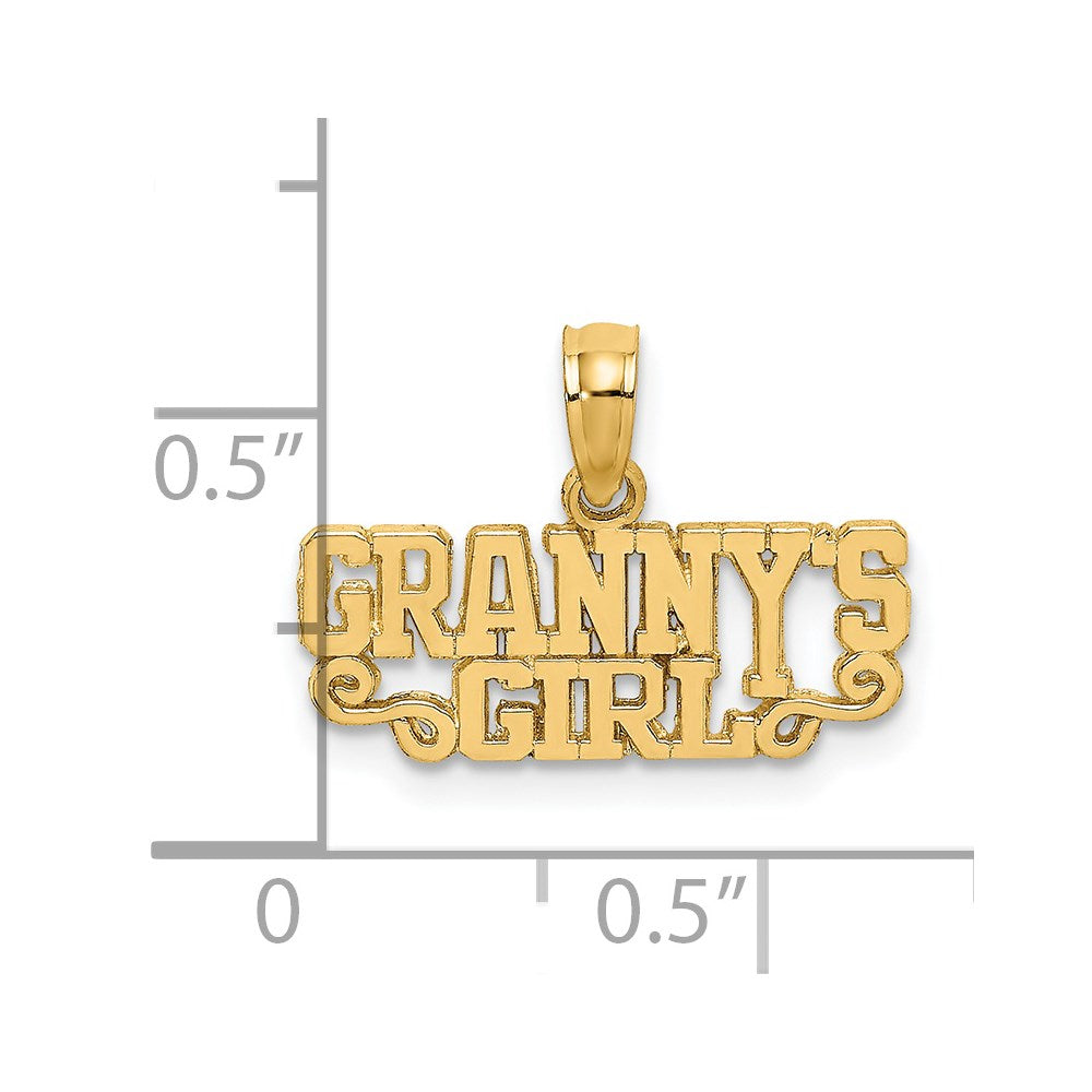 14K Yellow Gold Polished Granny'S Girl Charm