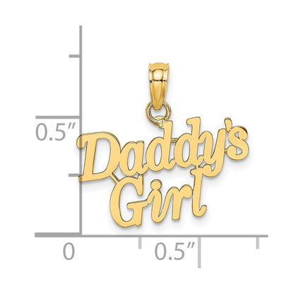 14K Yellow Gold Daddy'S Girl Charm