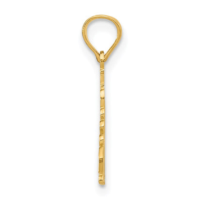 14K Yellow Gold Polished I Heart Lake Tahoe Charm