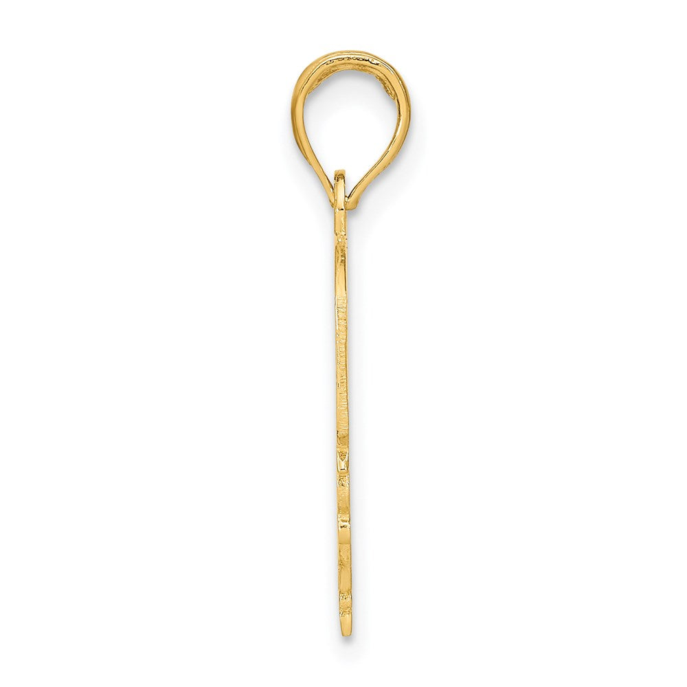 14K Yellow Gold Mommy'S Girl In Heart W/Banner Charm