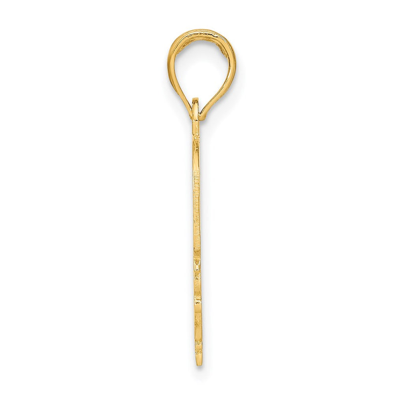 14K Yellow Gold Mommy'S Girl In Heart W/Banner Charm