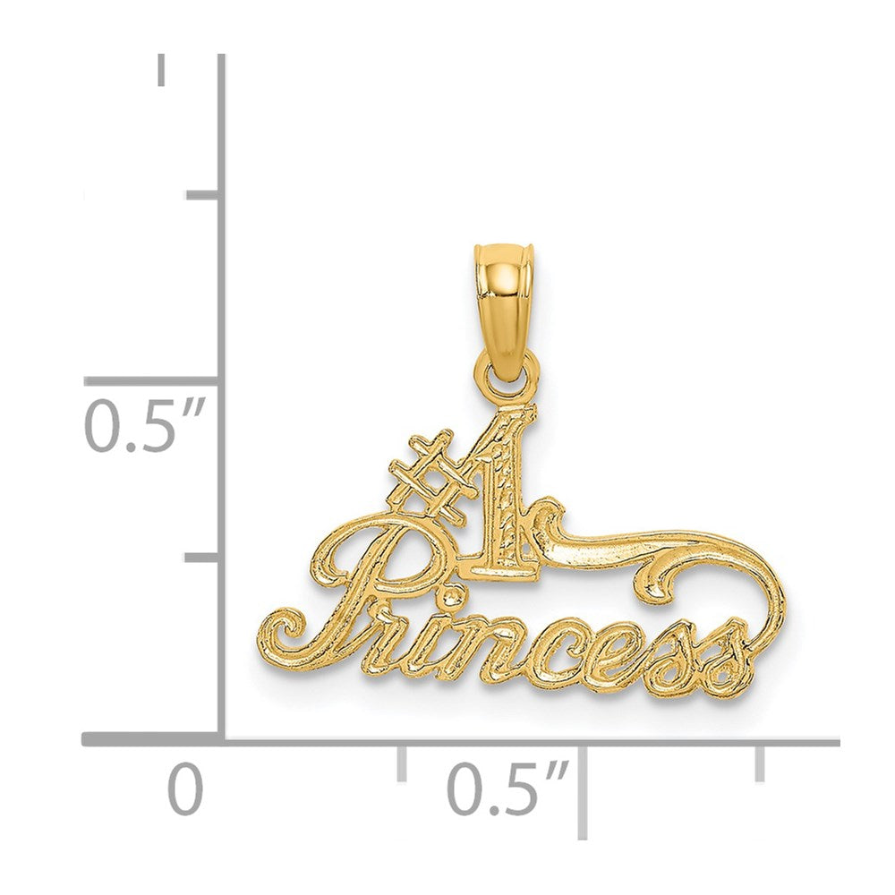 14K Yellow Gold #1 Princess Charm