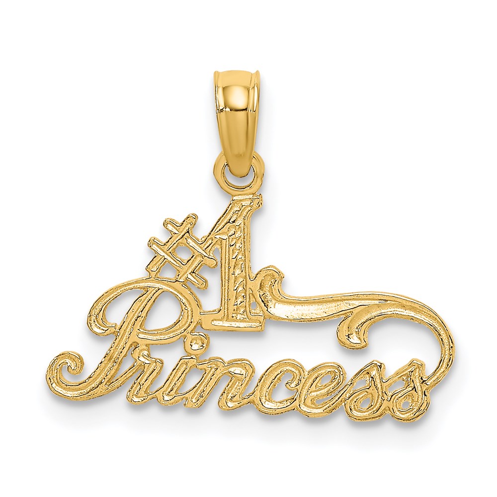14K Yellow Gold #1 Princess Charm