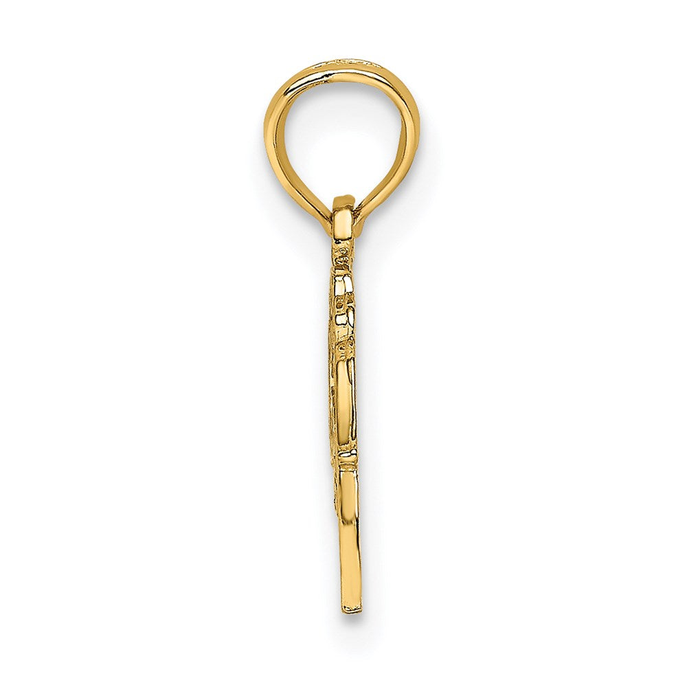 14K Yellow Gold Block And Engraved Great Grandma Charm