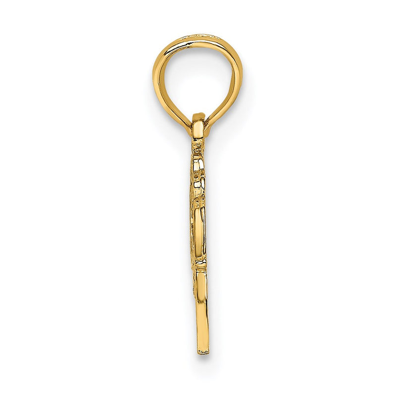 14K Yellow Gold Block And Engraved Great Grandma Charm