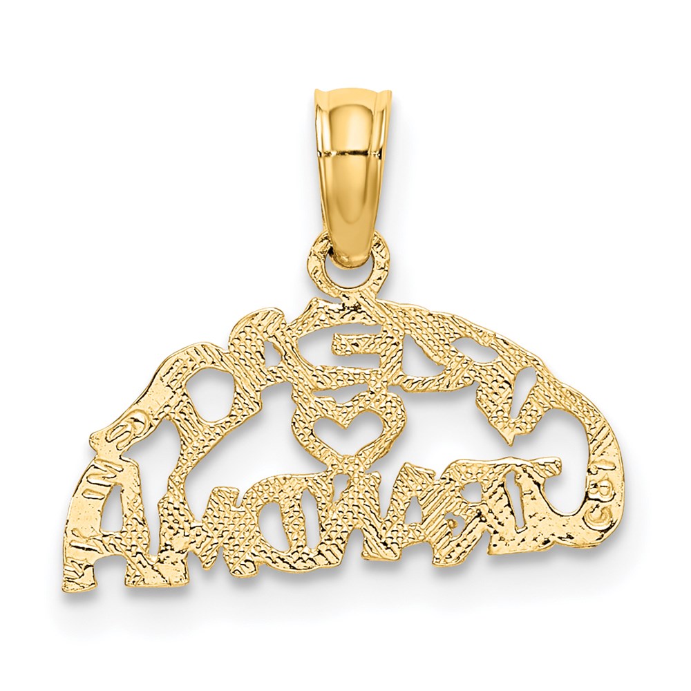 14K Yellow Gold Block And Engraved Great Grandma Charm