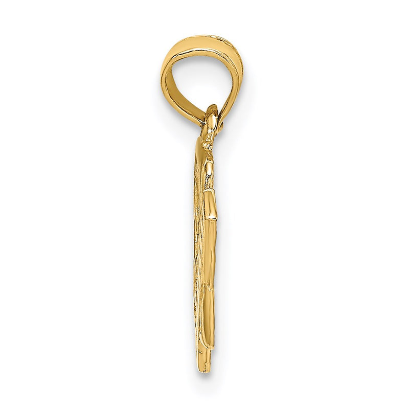 14K Yellow Gold School Book And Ruler Charm
