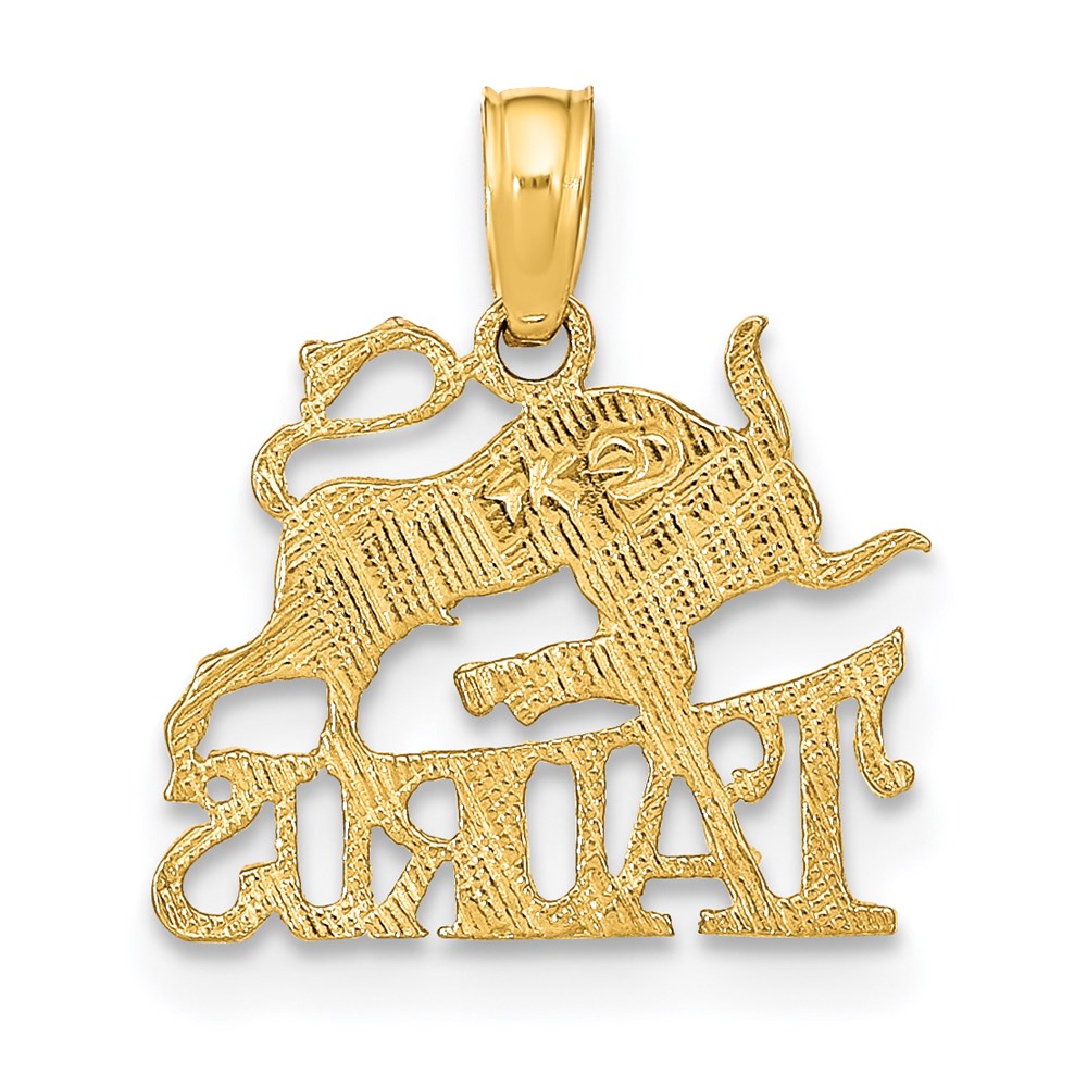 14K Yellow Gold Taurus Zodiac Charm