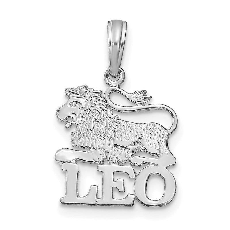14K White Gold Wg Leo Zodiac Charm