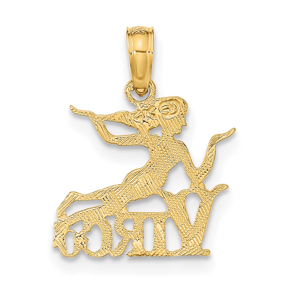 14K Yellow Gold Virgo Zodiac Charm