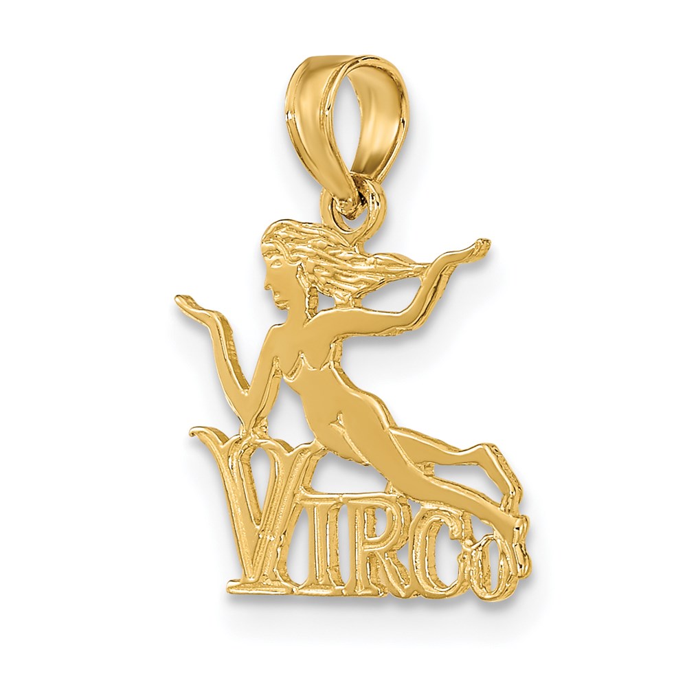 14K Yellow Gold Virgo Zodiac Charm