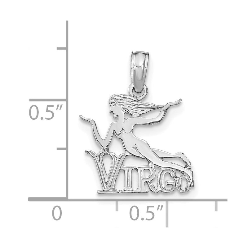 14K White Gold Wg Virgo Zodiac Charm