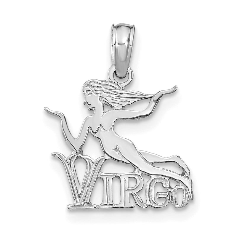 14K White Gold Wg Virgo Zodiac Charm