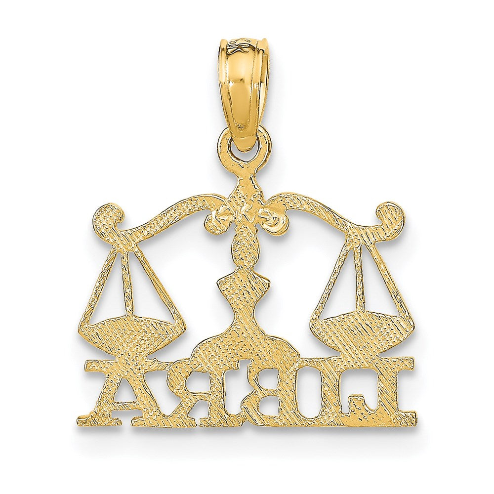 14K Yellow Gold Libra Zodiac Charm