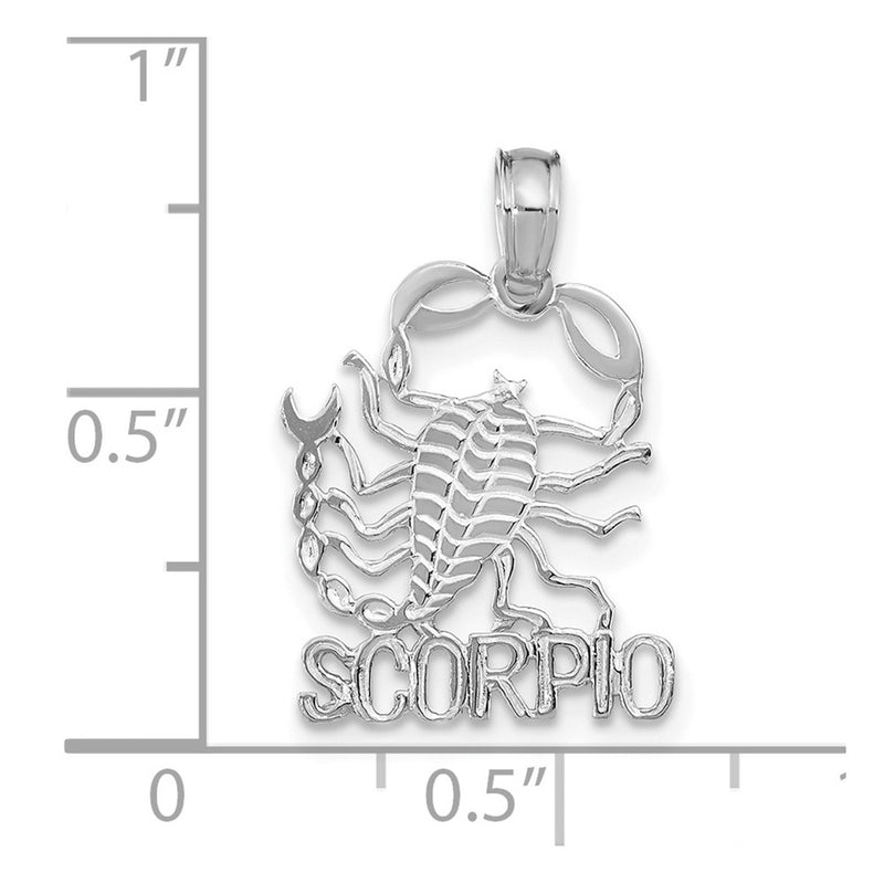 14K White Gold Wg Scorpio Zodiac Charm