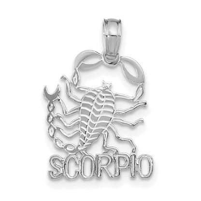 14K White Gold Wg Scorpio Zodiac Charm