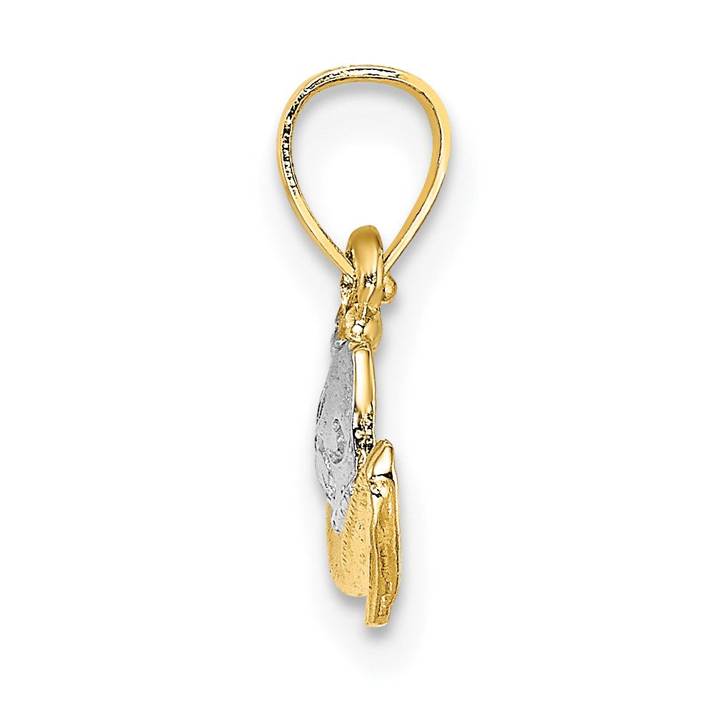 14K Yellow & Rhodium W/ Cowboy Hat Charm