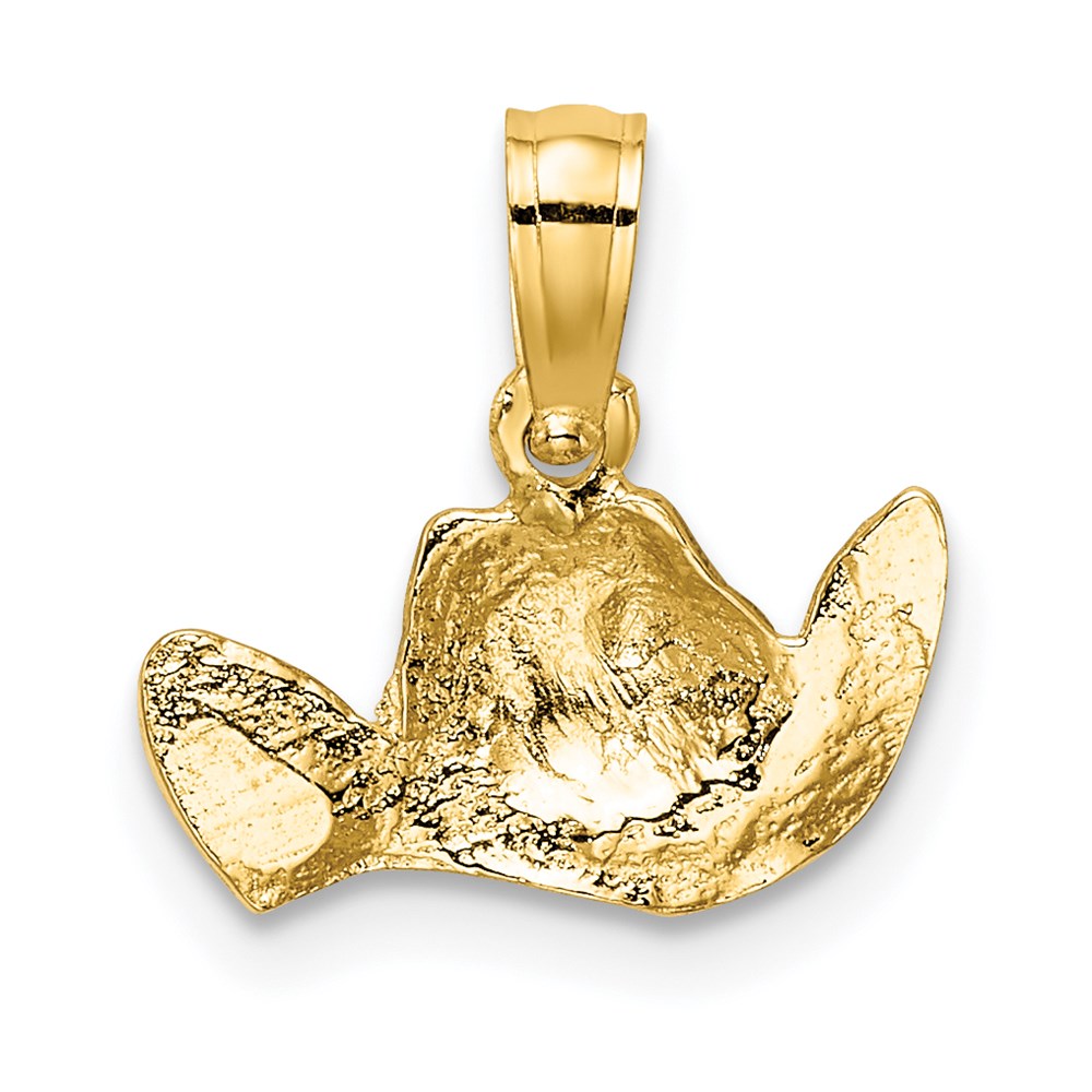14K Yellow & Rhodium W/ Cowboy Hat Charm