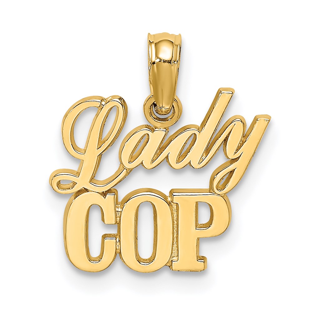 14K Yellow Gold Lady Cop Charm