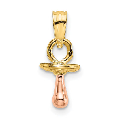 14K Two-Tone 3-D Pacifier Charm