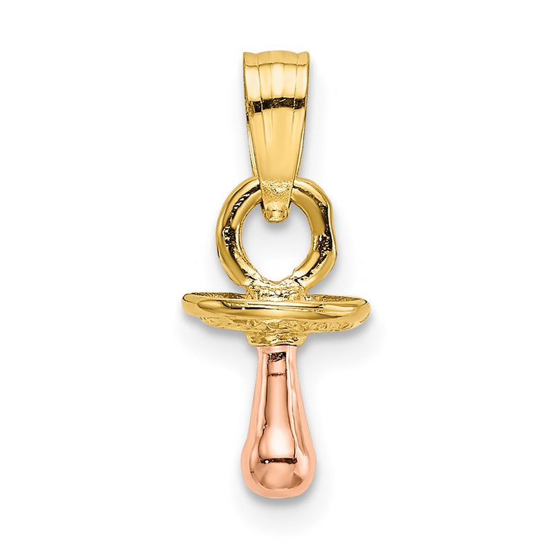 14K Two-Tone 3-D Pacifier Charm