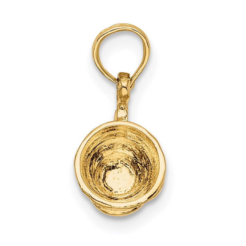 14K Yellow & Rhodium W/Rhodium 3-D Baby Cup Charm
