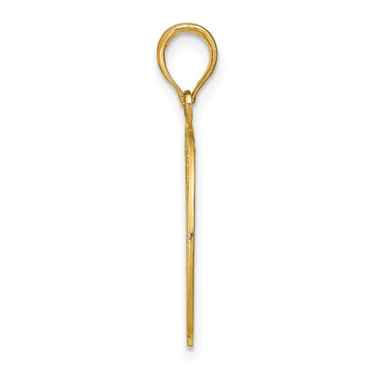 14K Yellow & Rhodium W/Rhodium D/C Filigree Round Charm