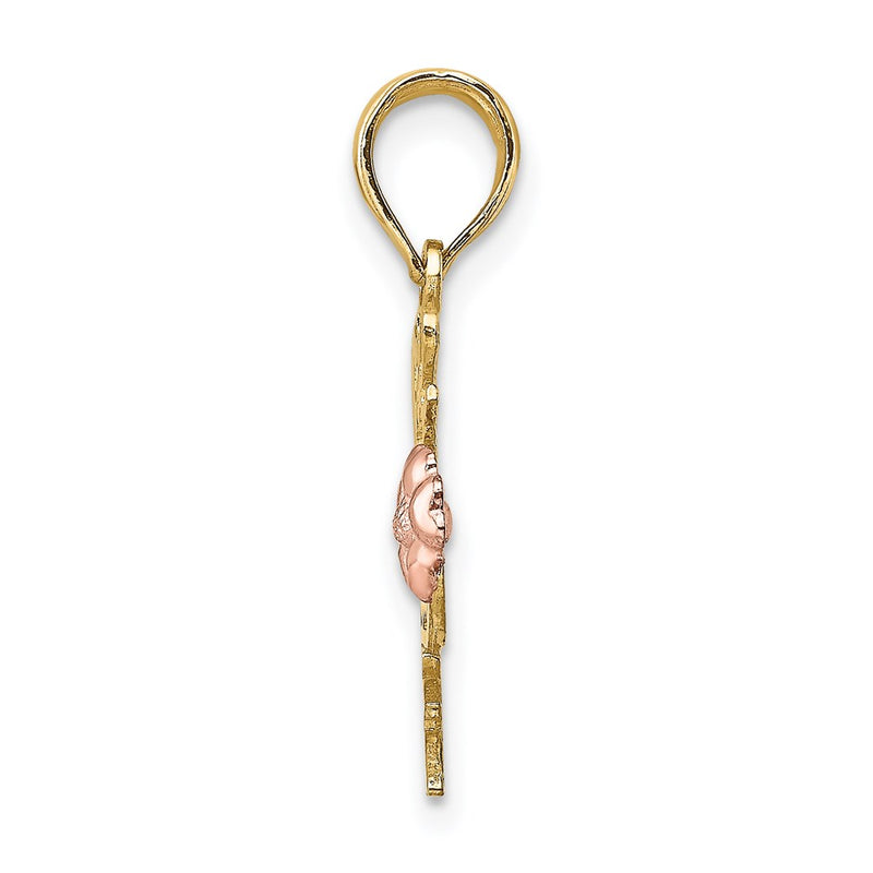 14K Two-Tone Someone Special W/ Flower Charm