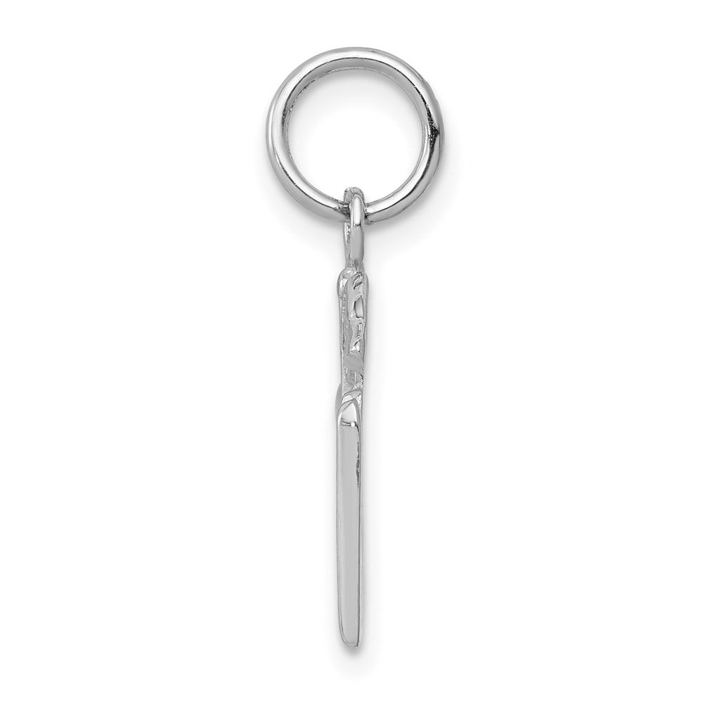 14K White Gold Rn Charm