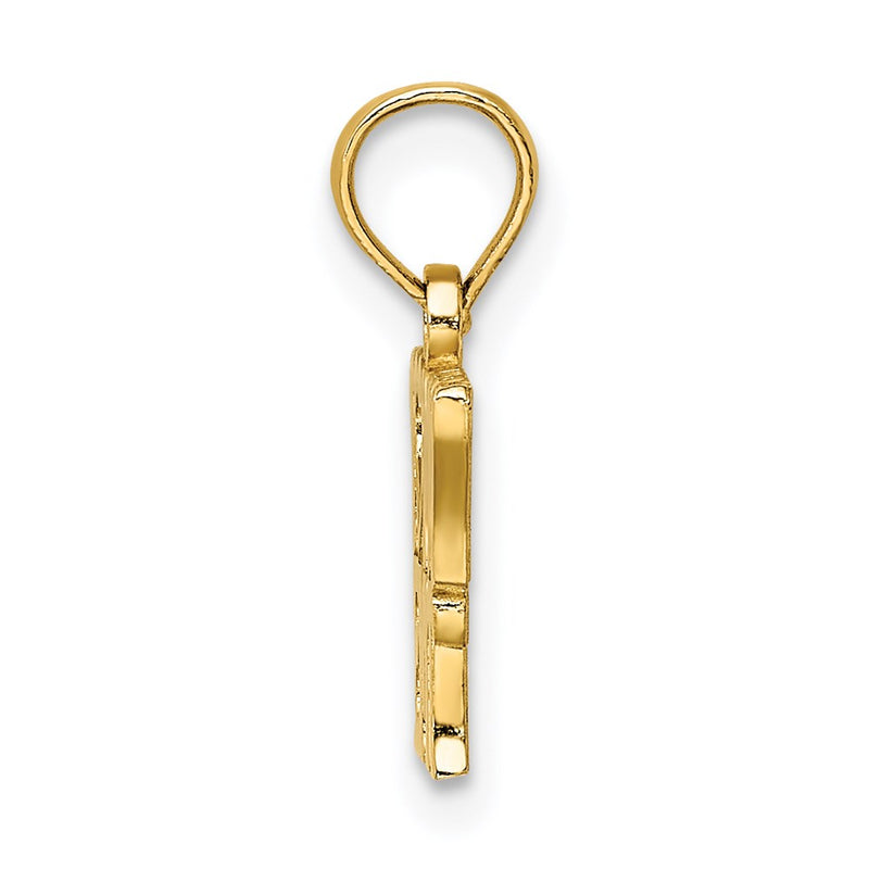 14K Yellow Gold I Love My Emt Charm