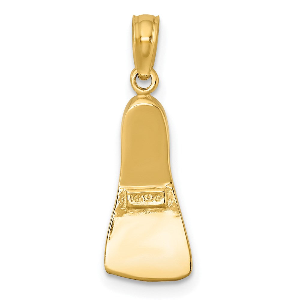 14K Yellow & Rhodium 3-D Scuba Flipper Charm
