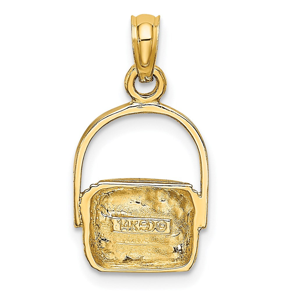 14K Yellow & Rhodium W/ 2-D Nantucket Basket Charm