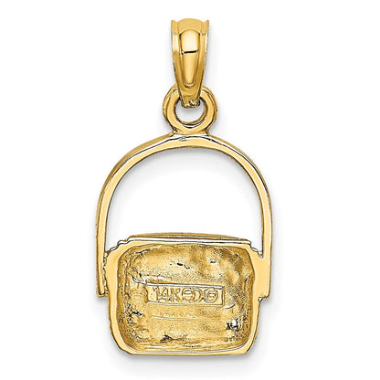 14K Yellow & Rhodium W/ 2-D Nantucket Basket Charm