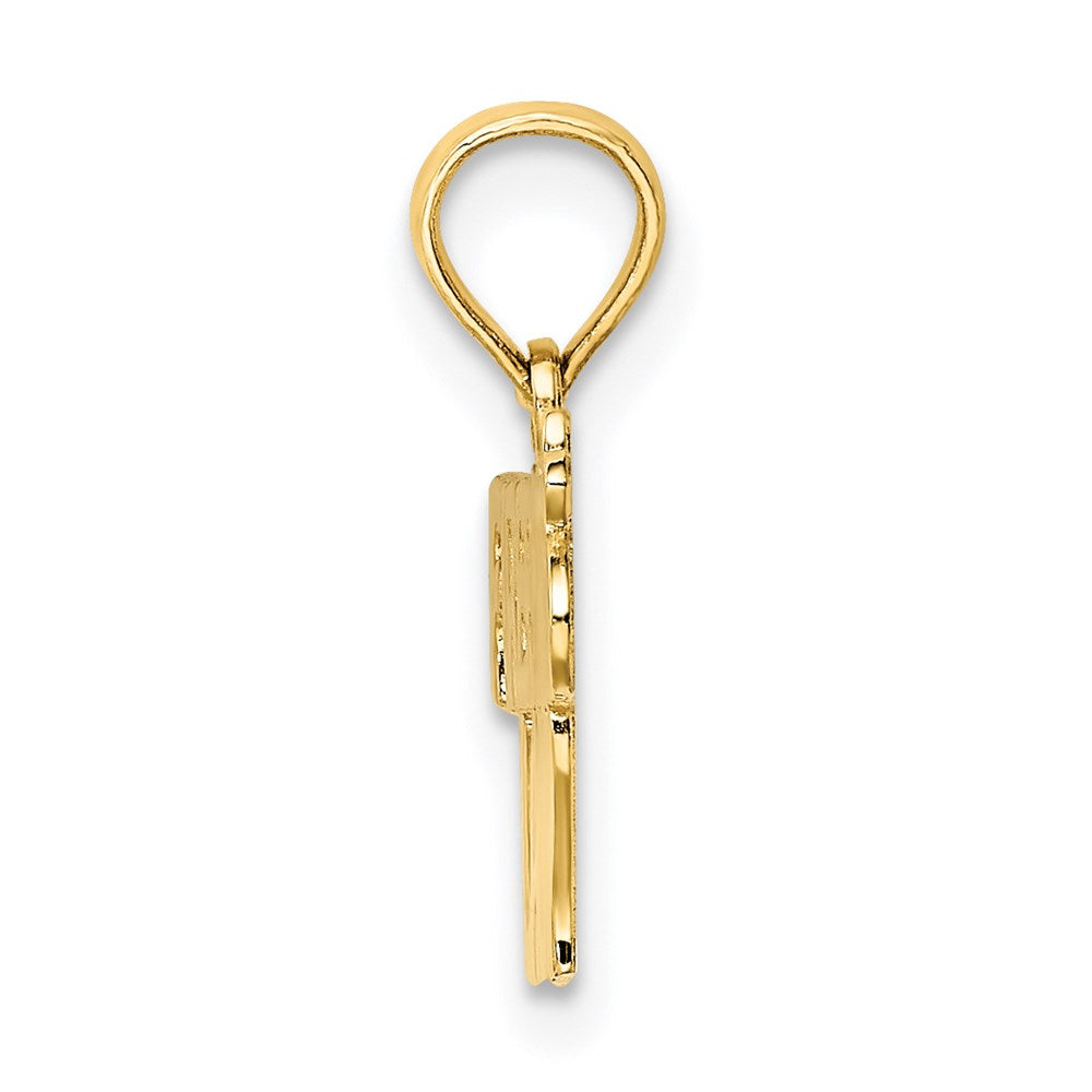 14K Yellow Gold Firefighter'S Lady Charm