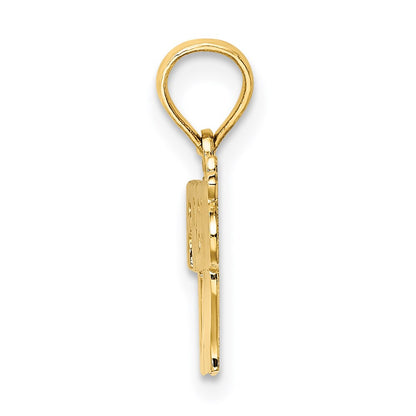 14K Yellow Gold Firefighter'S Lady Charm
