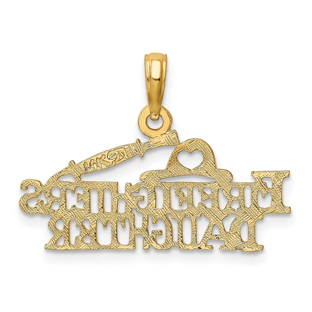 14K Yellow Gold Firefighter'S Daughter Charm