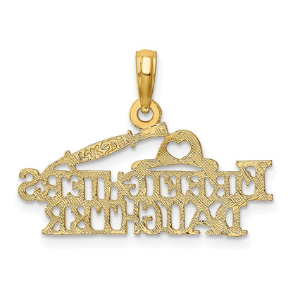 14K Yellow Gold Firefighter'S Daughter Charm