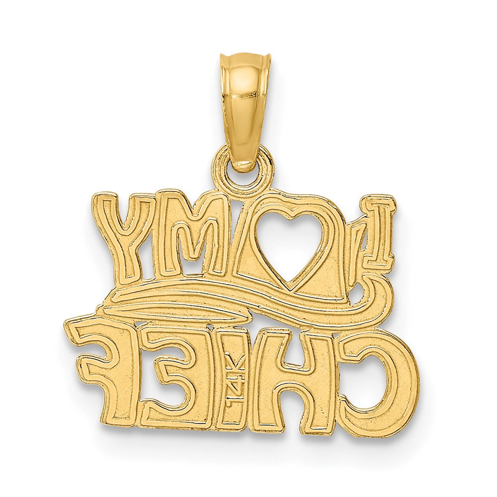 14K Yellow Gold I Love My Chief Charm